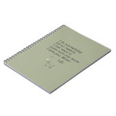 Dachshund Love Message Personalized Sage Green ノートブック (左側)