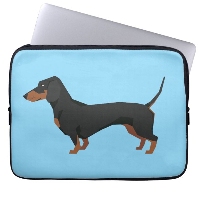 Dachshund Luggage Tag ラップトップスリーブ (正面)