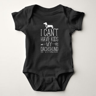 Dachshund Mama Gift Funny Dog Mom S Cant Have Kids ベビーボディスーツ