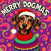 Dachshund Merry Dogmas スウェットシャツ