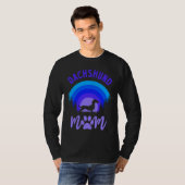 Dachshund Mom Purple Blue Sunset Tシャツ (正面フル)