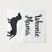 Dachshund Mom  Weiner Dog Womens Gift Premium タペストリー (正面(横))
