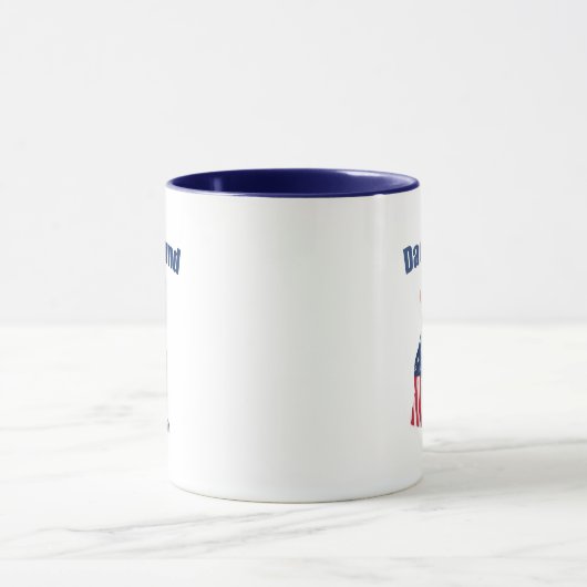 Dachshund Mug – Funny Patriotic Dog Lover マグカップ (中央)