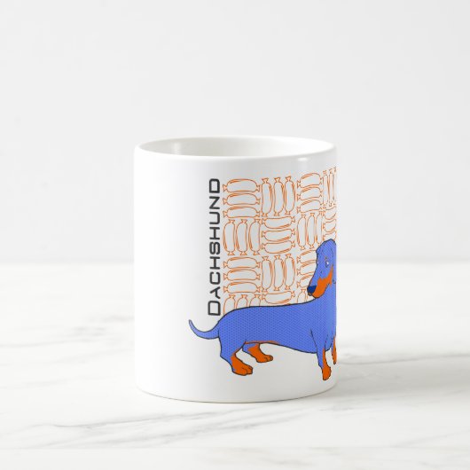 Dachshund o salsicha コーヒーマグカップ (中央)