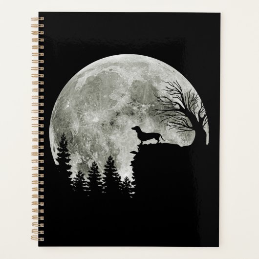 Dachshund On Mountain Halloween Graphic Tees Gifts プランナー手帳 (正面)