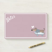 Dachshund on Skateboardポストイットノート ポストイット (デスク)