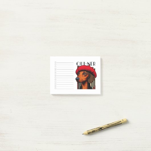 Dachshund Oui-Ner To Do List ポストイット (デスク上)
