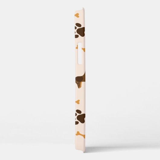 Dachshund Pattern:ヴィンテージプリントデザイン Case-Mate iPhoneケース (裏面 / 右)