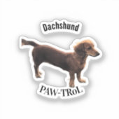 Dachshund Paw-trol シール (正面)