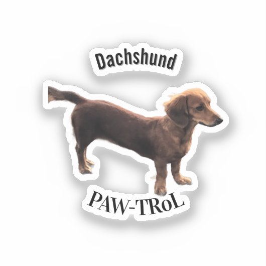 Dachshund Paw-trol シール (正面)