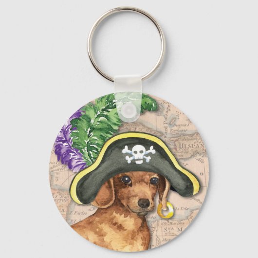 Dachshund Pirate キーホルダー (正面)