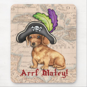 Dachshund Pirate マウスパッド