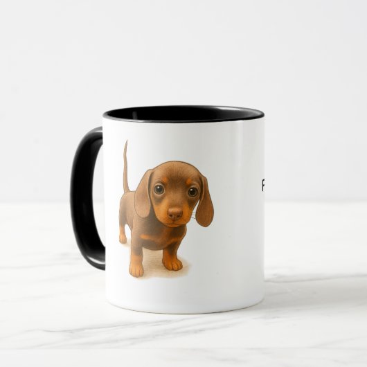 Dachshund Please take me with you! マグカップ (正面左)
