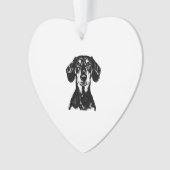 Dachshund Portrait  Minimalist Apparel オーナメント (正面)