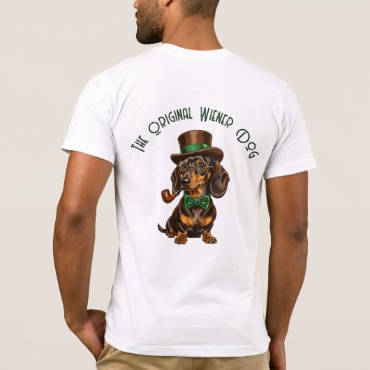 Dachshund Portrait - The Original Wiener Dog Tシャツ (裏面)