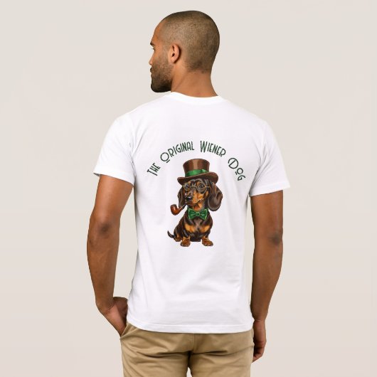 Dachshund Portrait - The Original Wiener Dog Tシャツ (裏面フル)
