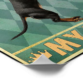 Dachshund Posterあなたのお尻ナプキンス私の主プリント ポスター (角)