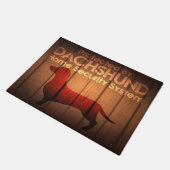 Dachshund Protection 18" x 24" Door Mat ドアマット (アングル)