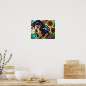 Dachshund Puppy Black and Tan Print ポスター (キッチン)