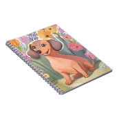 Dachshund Puppy | Watercolor Dog Pet ノートブック (右側)