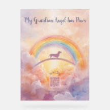 Dachshund Rainbow Bridge Acrylic Memorial Sign