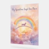 Dachshund Rainbow Bridge Acrylic Memorial Sign アクリルサイン (傾斜)