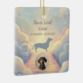 Dachshund Rainbow Bridge Memorial Ornament セラミックオーナメント (右)