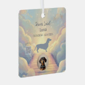 Dachshund Rainbow Bridge Memorial Ornament メタルオーナメント (正面右)