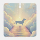 Dachshund Rainbow Bridge Memorial Ornament メタルオーナメント (裏面)