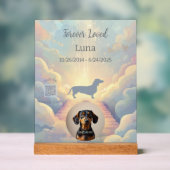 Dachshund Rainbow Bridge Memorial Plaque アクリルサイン (ニュートラル)