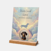 Dachshund Rainbow Bridge Memorial Plaque アクリルサイン (傾斜)