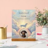 Dachshund Rainbow Bridge Memorial Plaque アクリルサイン (ウェディング)