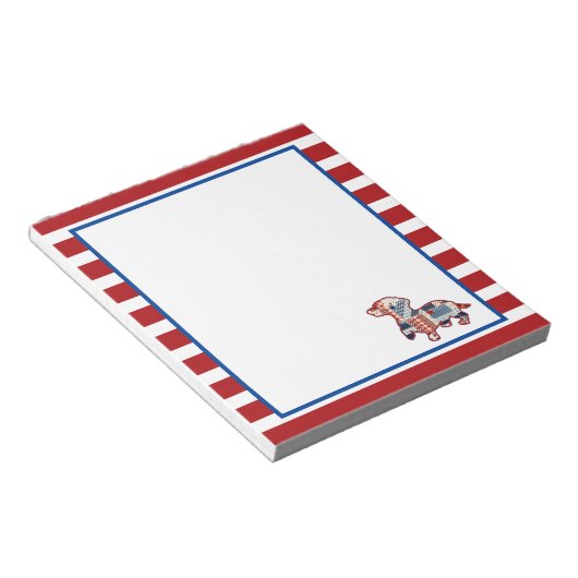 Dachshund Red、White、Blue Notepad ノートパッド (アングル)