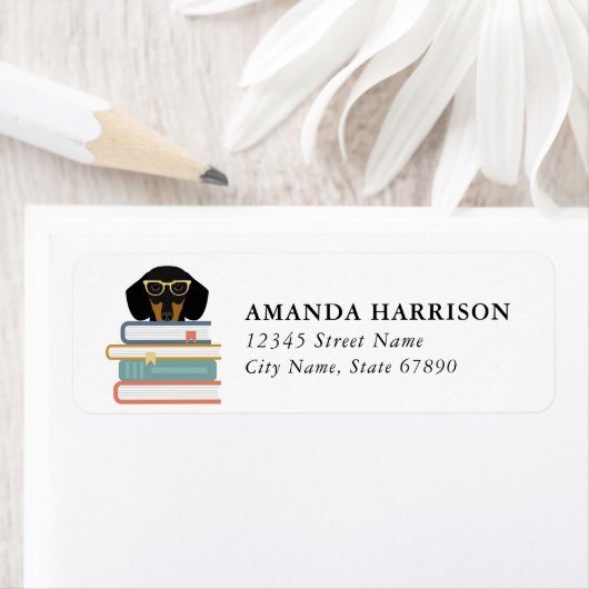 Dachshund Return Address Labels ラベル (インサイチュ)