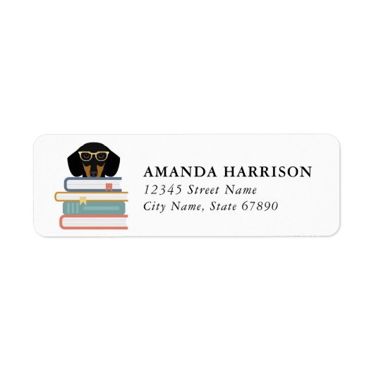 Dachshund Return Address Labels ラベル (正面)