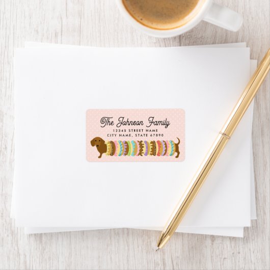 Dachshund Return Address Labels ラベル (インサイチュ)