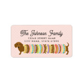 Dachshund Return Address Labels ラベル (正面)