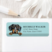 Dachshund Return Address Labels ラベル (インサイチュ)
