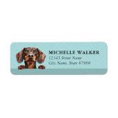 Dachshund Return Address Labels ラベル (正面)
