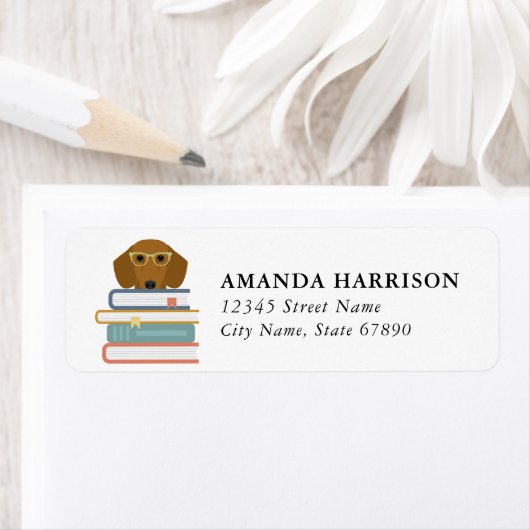 Dachshund Return Address Labels ラベル (インサイチュ)