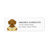 Dachshund Return Address Labels ラベル (正面)