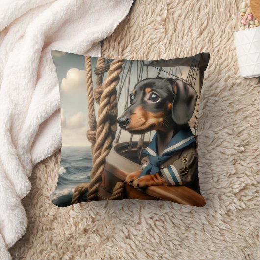 DACHSHUND SAILOR クッション (ブランケット)
