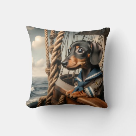 DACHSHUND SAILOR クッション (正面)
