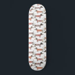 Dachshund Sausage Dog スケートボード<br><div class="desc">Cute little Dachshund sausage or wiener dogs in woolly knitwear. Perfect for dog lovers and dog walkers.</div>