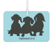 Dachshund Silhouette  カーエアーフレッシュナー (裏面)