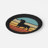 Dachshund Silhouette 60s 70sギフトドッグ愛好家 ペーパープレート (アングル)