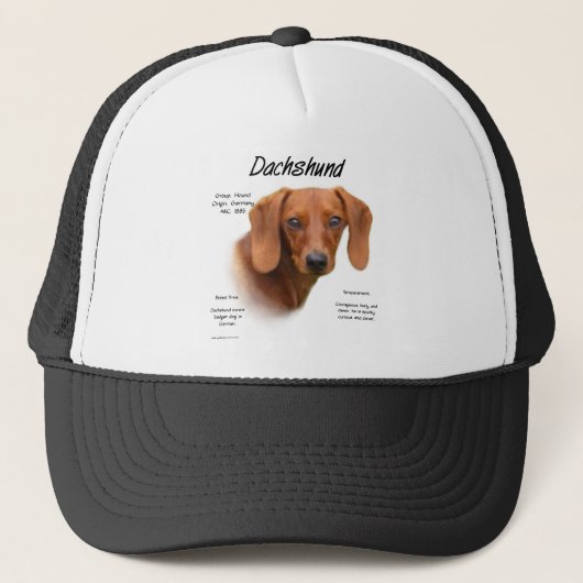 Dachshund (smooth)ヒストリデザイン キャップ (正面)
