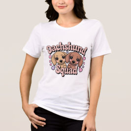 Dachshund Squad Cute Kawaii Dachshund Women T-Shir トライブレンドＴシャツ