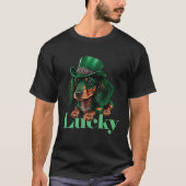 Dachshund St Patrick s Day Leprechaun Dog Tシャツ (正面)
