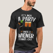 Dachshund St Patricks Day Not Party Until Wiener C Tシャツ (正面)
